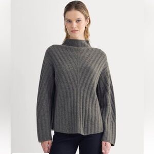 Everlane Funnel-Neck Sweater in Wool Cashmere
